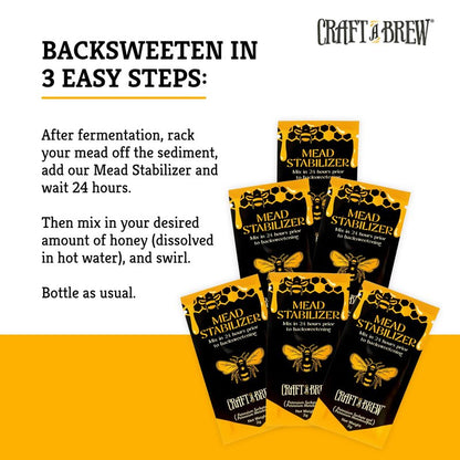 Craft A Brew - Mead Stabilizer - Potassium Sorbate & Potassium Metabisulfite - For At-Home Brewing