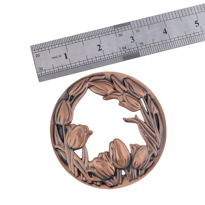 Tsnamay Zinc Alloy Lid Jar Candle Topper, Copper Flowers Jar Lid Candle Toppers to Burn Evenly Home Decor Accessories Candles Shades Sleeves Cover Top Lid
