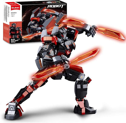 Sluban Mech Building Set Samurai Building Toy for Adults Robot Figure Toys Gifts for Age 8+ Kids and Adults Compatible with Lego Mech Set 585 PCS