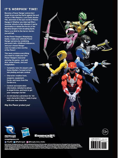 Renegade Game Studios Power Rangers RPG Core Rulebook: Full-Color Hardcover Tabletop Roleplaying Game