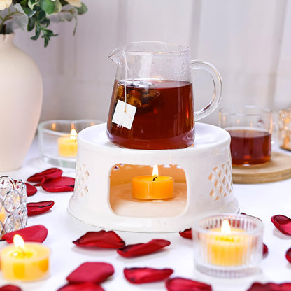 6 Hours Beeswax Tealight Candles Bulk, 40 Packs 100% Pure Beeswax Tea Lights Candle in Clear Cup,Natural Scent Bees Wax Candles Smokeless Clean Burning for Wedding Church Home Decor, Air Purification