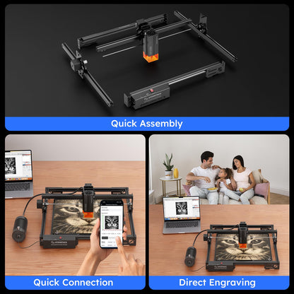 ATOMSTACK 20W A20 PRO V2 Laser Engraver, 0.06mm High Accuracy Laser Cutter for Wood, Metal, Acrylic and Glass, Professional DIY Laser Engraving Machine with Eye Protection