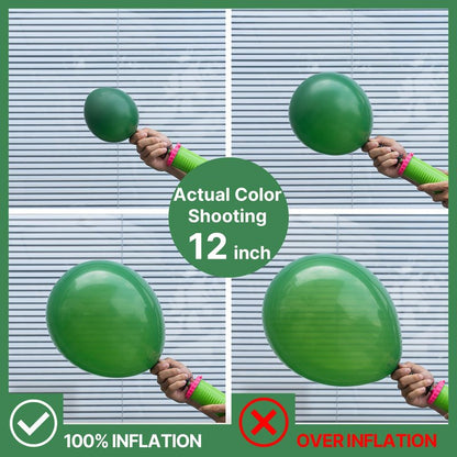PartyWoo Dark Green Balloons 100 pcs Different Sizes of 36 18 12 10 5 Inch Hunter Emerald Forest Green Balloon Arch Kit Garland for Graduation Christmas Jungle Birthday Party Decorations Green-Y56