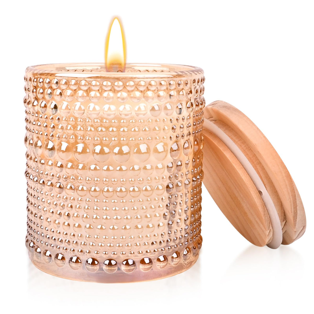 Jasmine Candle, Candles for Home Scented, Luxury Jar Candles for Women, Natural Soy Wax Candle, 6 oz 40 Hours