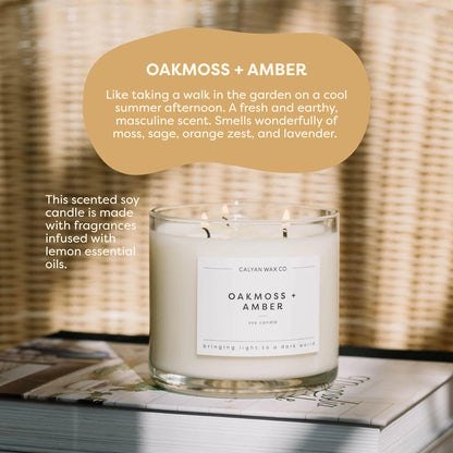 Calyan Wax Co. Everyday 3 Wick Scented Candle Gift Set - 4 Luxury Scented Candles - 43 Hour Burn - 3 Wick Clean Soy Wax Candles - Long Lasting Large Glass Jar Candle for Home - 14.9oz