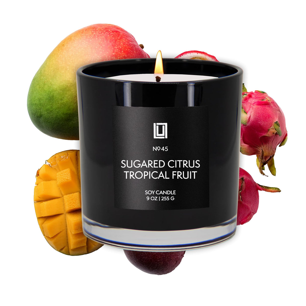 Lulu Candles | Sugared Citrus & Tropical Fruit Scented Candle | Bright Citrus & Sweet Tropical Fragrance | Luxury Soy Jar Candle | Highly Scented, Long Lasting Burn | Home Fragrance Decor (9 Oz.)