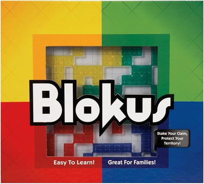 Blokus Strategy Board Game Bundle with Mr Dice Drawstring Bag