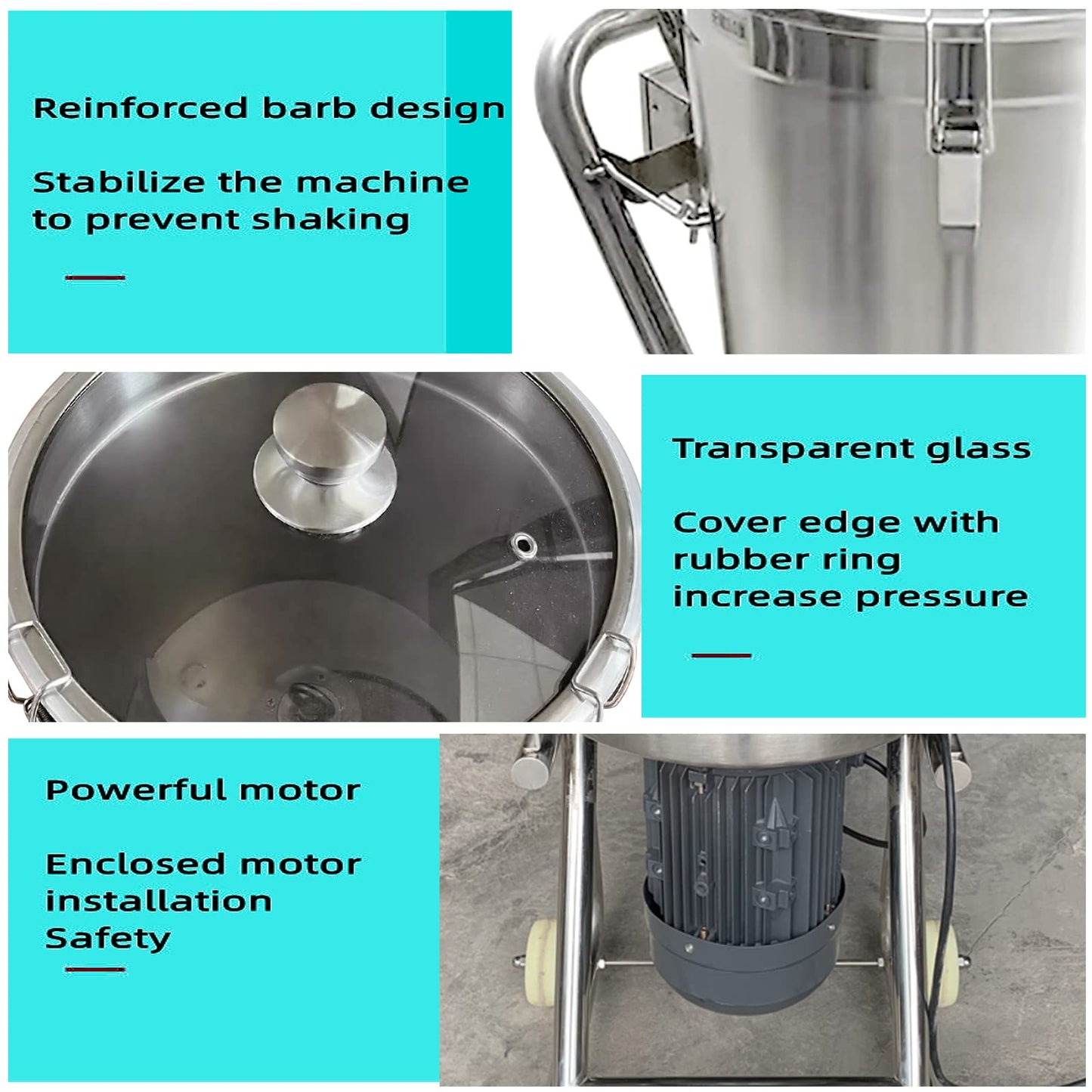 Commercial Food Cutter and Food Processor,Meat Chopper Machine Stainless Steel Universal Food Mixer Vegetable Industrial Fruit Blender,Vegetable Blender,Animal Feed Cutter & Mixer for Farm (20L)