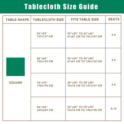 Biscaynebay Textured Fabric Square Tablecloths 60x60 Inches, White Water Resistant Table Cloth Small Card Folding Table Covers Linen for Dining, Kitchen, Wedding and Parties etc. Machine Washable
