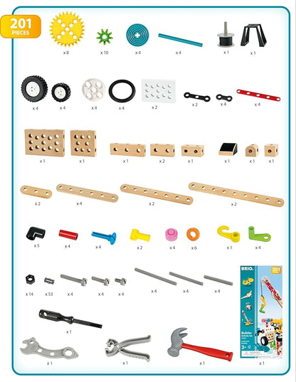 BRIO Builder - 34604 Builder Activity Set | Educational Roleplay &amp Construction Toy for Kids Aged 3 Years Up