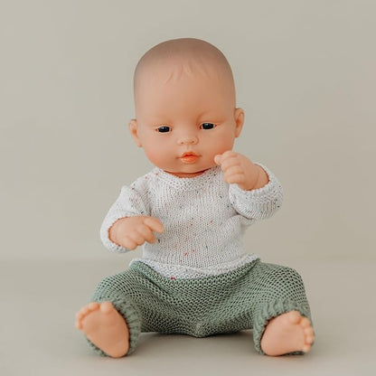 Miniland Doll 12 5/8'' Asian Girl (Polybag) - Made in Spain Anatomically Correct Quality Inclusion