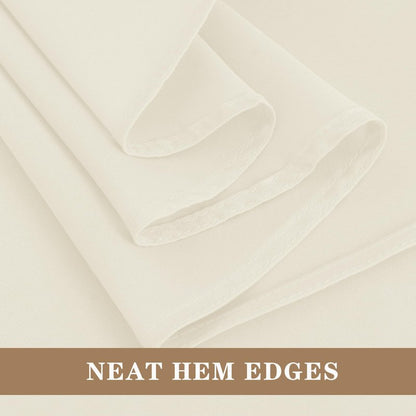Fitable Elegant Rectangle Table Clothes, 6 Pack - 90 x 132 Inch, Ivory - Reusable and Washable Tablecloths, Polyester Fabric Table Covers for Wedding, Party, Banquet, Formal Events