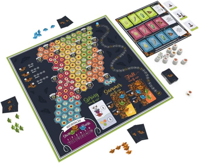 Alderac Entertainment Group (AEG) Mariposas Board Game Play the Monarch Butterfly Migration Learn about Nature Ages 14+ 2-5 Players 45-75 Min Alderac Entertainment Group (AEG)