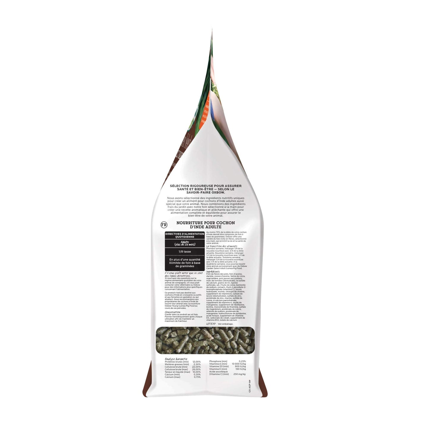 Oxbow Garden Select Guinea Pig Food, Adult, Made Timothy Hay for Guinea Pig, Pet Food Pellets with Vitamin C, Non-GMO, Small Animal Pet Products, Made in USA, High Fiber, 8 lb. Bag