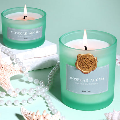 California Coast Candle Set - 2 Packs, Ocean Breeze Scented Jar Candles for Home Fragrance, Beach Scented Soy Wax Luxury Candles for Air Freshening, Vacation Scent & Refreshing Housewarming Gift