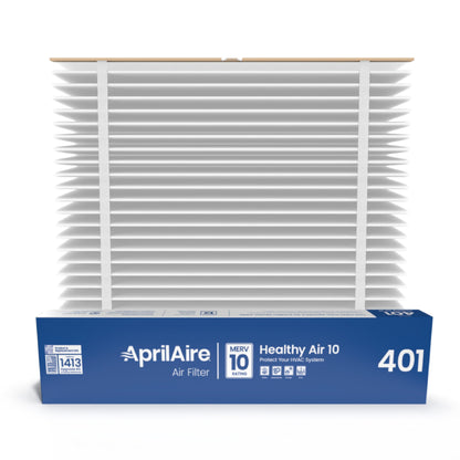 AprilAire 401 Replacement Furnace Filter for AprilAire 2400, Space-Gard 2400 Whole-House Air Purifiers - MERV 10, 16x25x6 Air Filter (Pack of 10)
