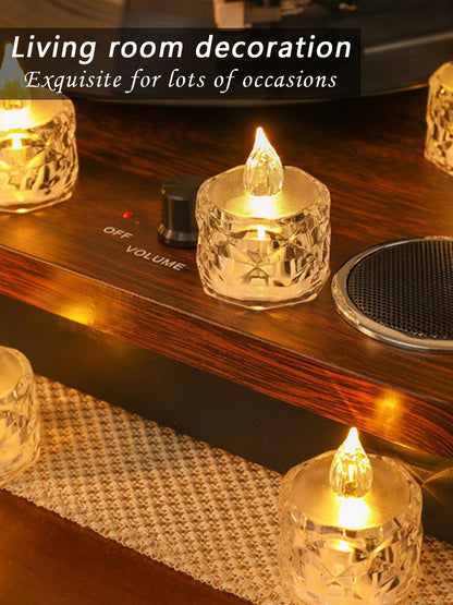 AYMXZT 24PCS Flameless LED Candles - Battery Operated Votive Lights for Wedding Centerpieces, Holiday Tablescapes, Yoga Studios - Safe Tabletop Decor for Dinner Parties & Home Ambiance Lighting