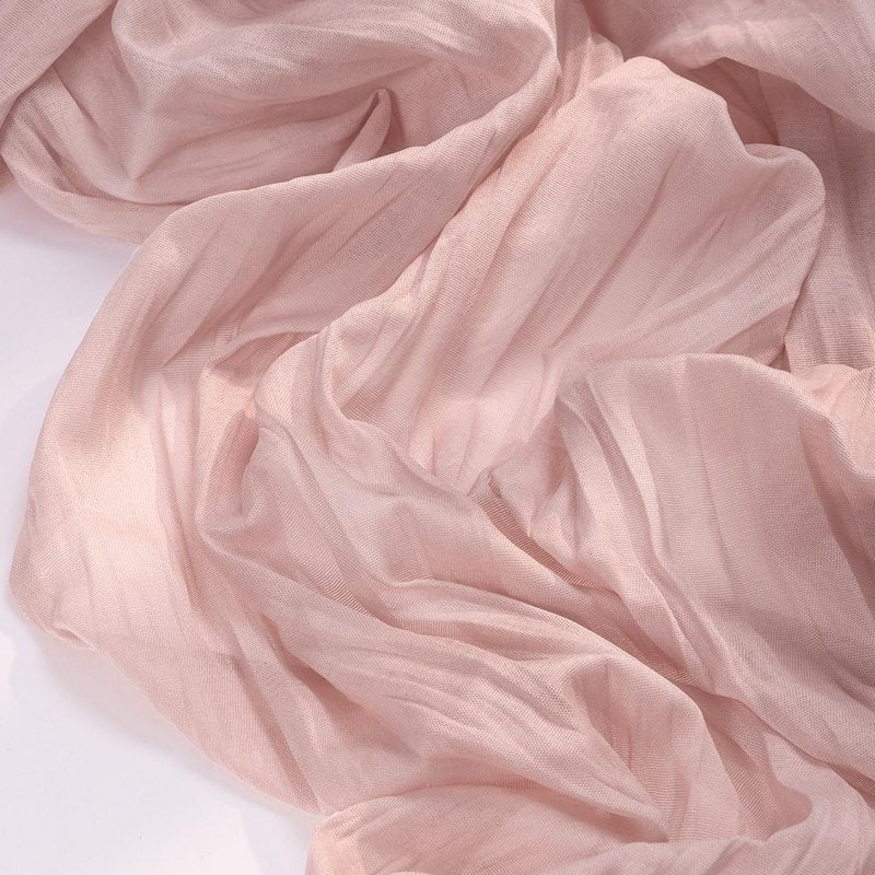 Socomi 6pcs Pink Cheesecloth Table Runner Summer Boho Rustic Gauze Dusty Pink Farmhouse 120 inch 10FT Cheese Cloth Sheer Runner for Wedding Party Baby Shower Birthday Home Decor
