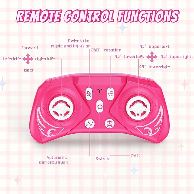 Unicorn Gesture Sensing RC Stunt Car Remote Control Car for Girls 360°Rotation &amp 2.4GHz RC Cars with Light &amp Music Barbie Style Toy for Girls Age 6-7 8-12+ Years Old Birthday Gift Idea