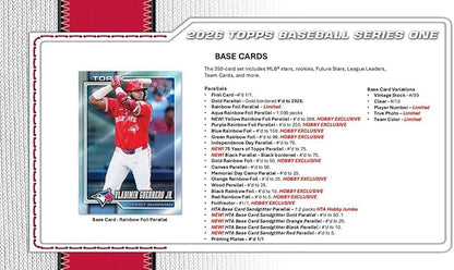 2026 Topps Series 1 Baseball Hobby Jumbo Box