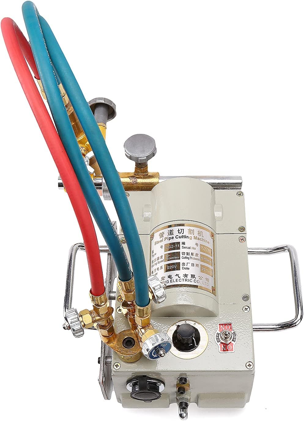 LEHUNDI CG2-11 Pipe Cutter Magnetic Gas Machine Torch Burner Beveler Cutting Pipe Beveling Machine Auto Gas Pipe Cutting(Acetylene + Oxygen)