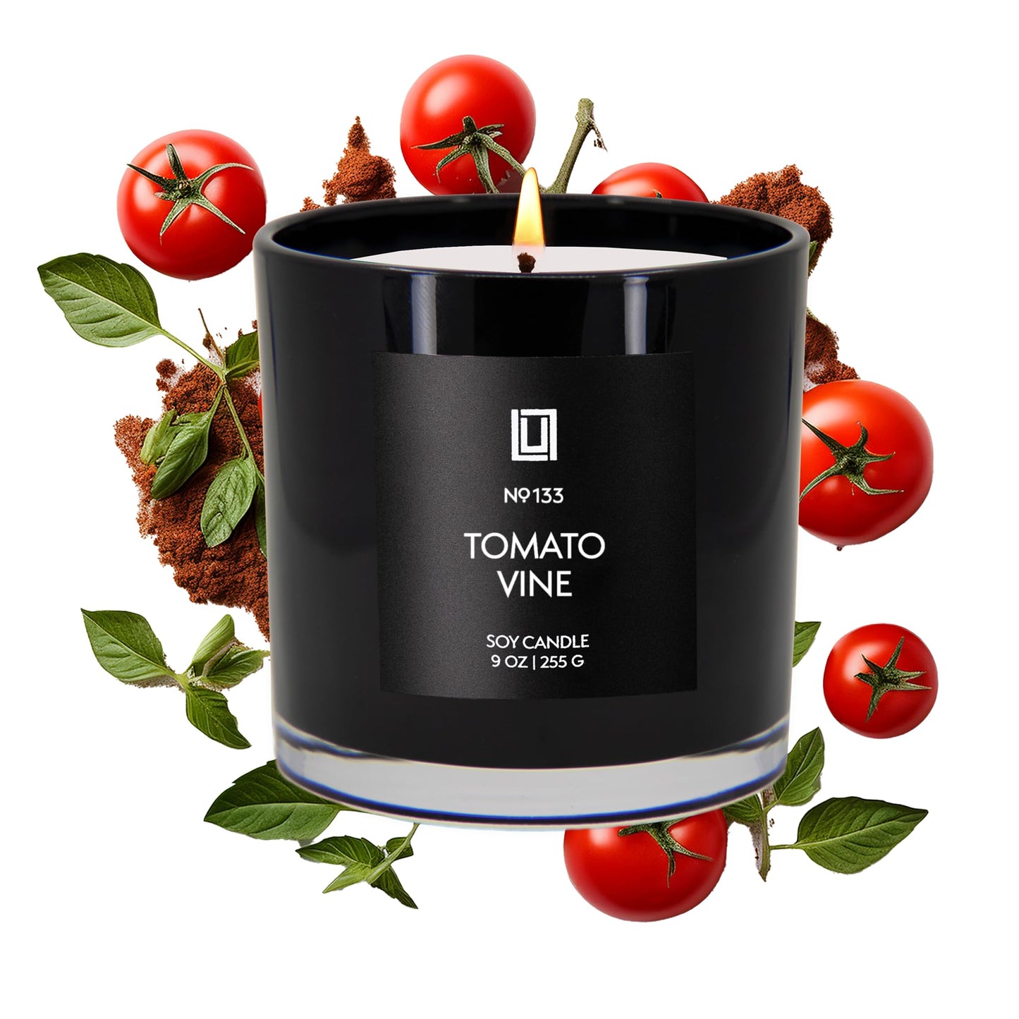 Lulu Candles | Tomato & Vine | Smells Fresh & Green | Luxury Scented Soy Jar Candle | Hand Poured in The USA | Highly Scented Long Lasting (9 Oz.)