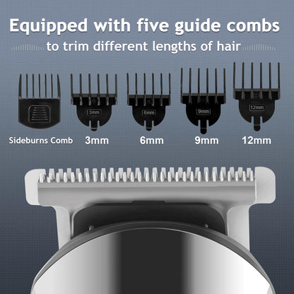 Ufree Beard Trimmer for Men, Waterproof Electric Razor for Nose, Body, Face & Mustache, Cordless Hair Clippers Shavers Grooming Kit, Gifts for Men Husband Father