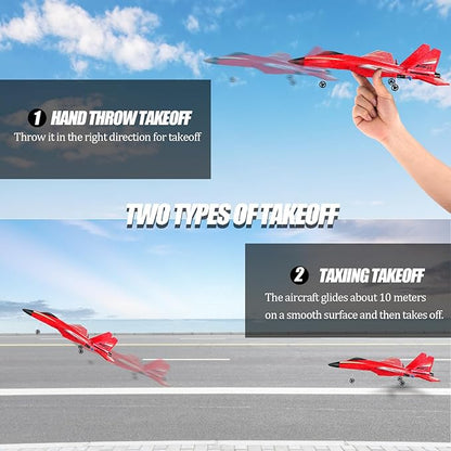 Remote Control Airplane for Ages 14 Years 2 Channels Foam RC Planes Jet Wireless ToyHobby RC Glider Aircraft for Beginners Teen Adult Yellow