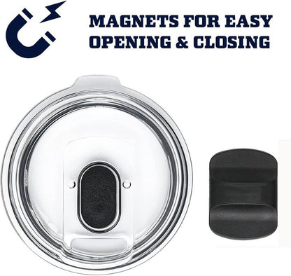 Magnetic Slider Replacement Block, Compatible with YETI Lids 10 oz, 14 oz, 16 oz, 20 oz, 26 oz, 30 oz, Black(2 Pack)