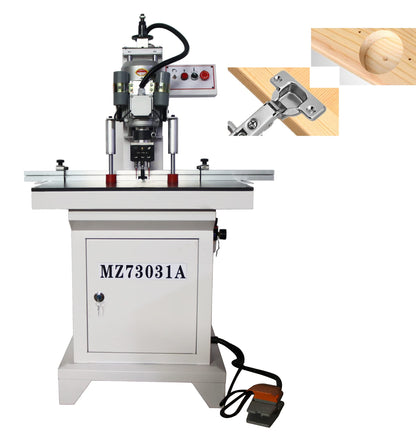 TECHTONGDA Hinge Boring Drill Press Machine Woodworking Wood Electric Pneumatic Hole Puncher 0-2inch Drilling Depth Single Head 48-6