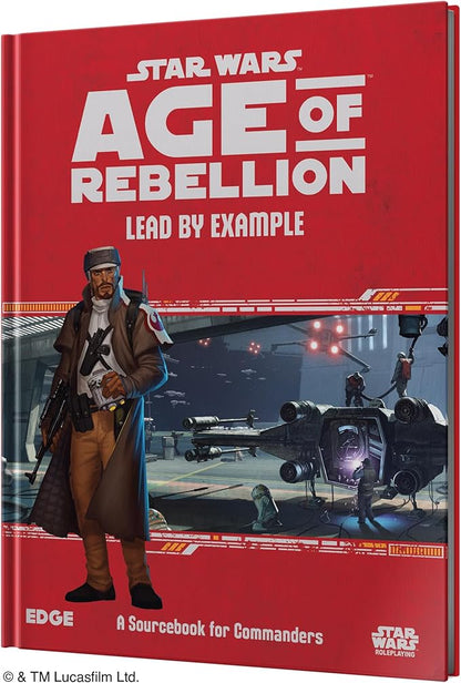 Asmodee Star Wars: Age of Rebellion Roleplaying Game Lead by Example SOURCEBOOK - New Specializations Species &amp Mass Combat Rules RPG for Teens &amp Adults Ages 14+ 3-5 Players