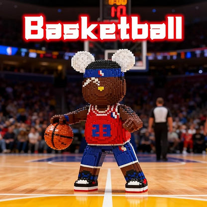 Teddy Basketball Bear Micro Building Blocks Set(16.9inches) Bear Building Blocks Gift for Adult 2026