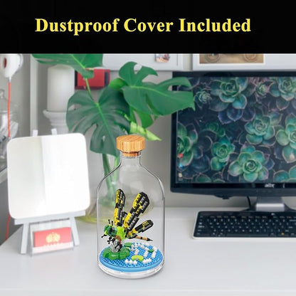 Creative Insect Friend SetAdult Mini Animals Building SetParty Favors Gift for FriendsNature Lovers Office Home Decor Mini Bugs Building BlockNew Year Birthday Gift for Family(Dragonfly)