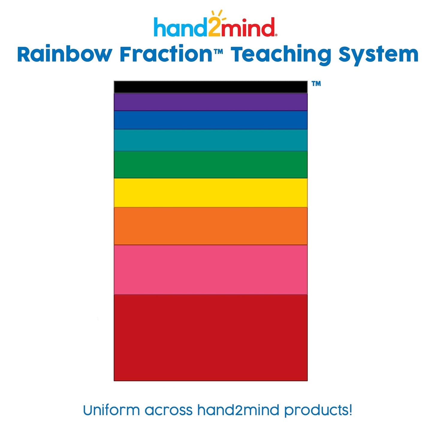 hand2mind Rainbow Fraction Tower Equivalency Cubes, Decimal Fraction Equivalency, Math Blocks, Montessori Math Rods, Fraction Manipulatives, Classroom Manipulatives for Elementary School (51 Pieces)