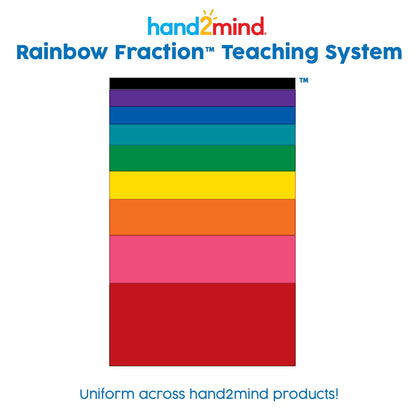 hand2mind Plastic Rainbow Fraction Tower Equivalency Cubes Montessori Math Materials for Kids to Learn Fraction Equivalence Math Manipulatives 4th Grade, Homeschool Supplies (Set of 15)