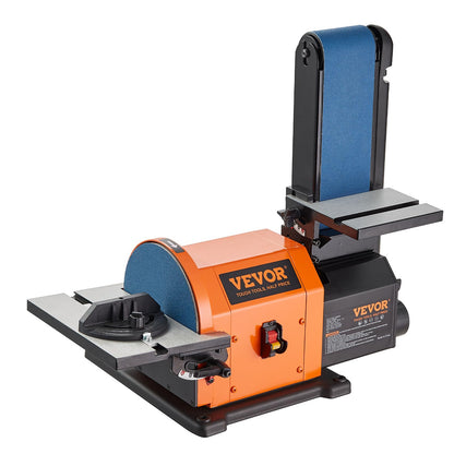 VEVOR 8" Disc Sander and 4"x 36" Professional Belt Sander,Belt Sander with 5A Induction Motor Cast Aluminum Worktable for Woodworking