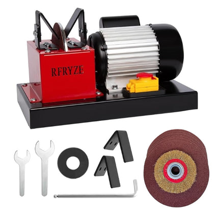 RFRYZE Lawn Mower Blade Sharpener 550W 1700 RPM, 3/4HP Bench Grinder with 7-Inch Ceramic Wheel, Adjustable Angle Sharpener for High Lift, Low Lift, Gator & Flat Blades