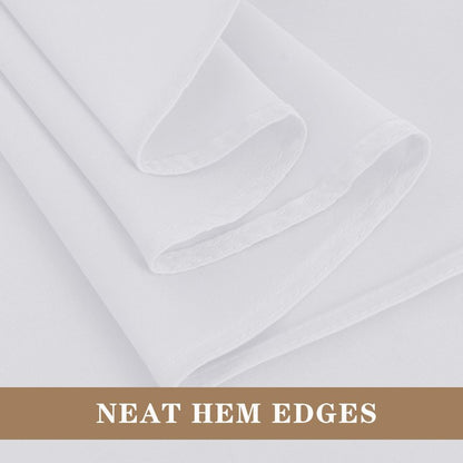 Fitable 6 Pack White Round Table Clothes - 70 Inches in Diameter - Stain Resistant and Washable Tablecloths, Polyester Fabric Table Covers for Wedding, Party, Banquet, Gathering