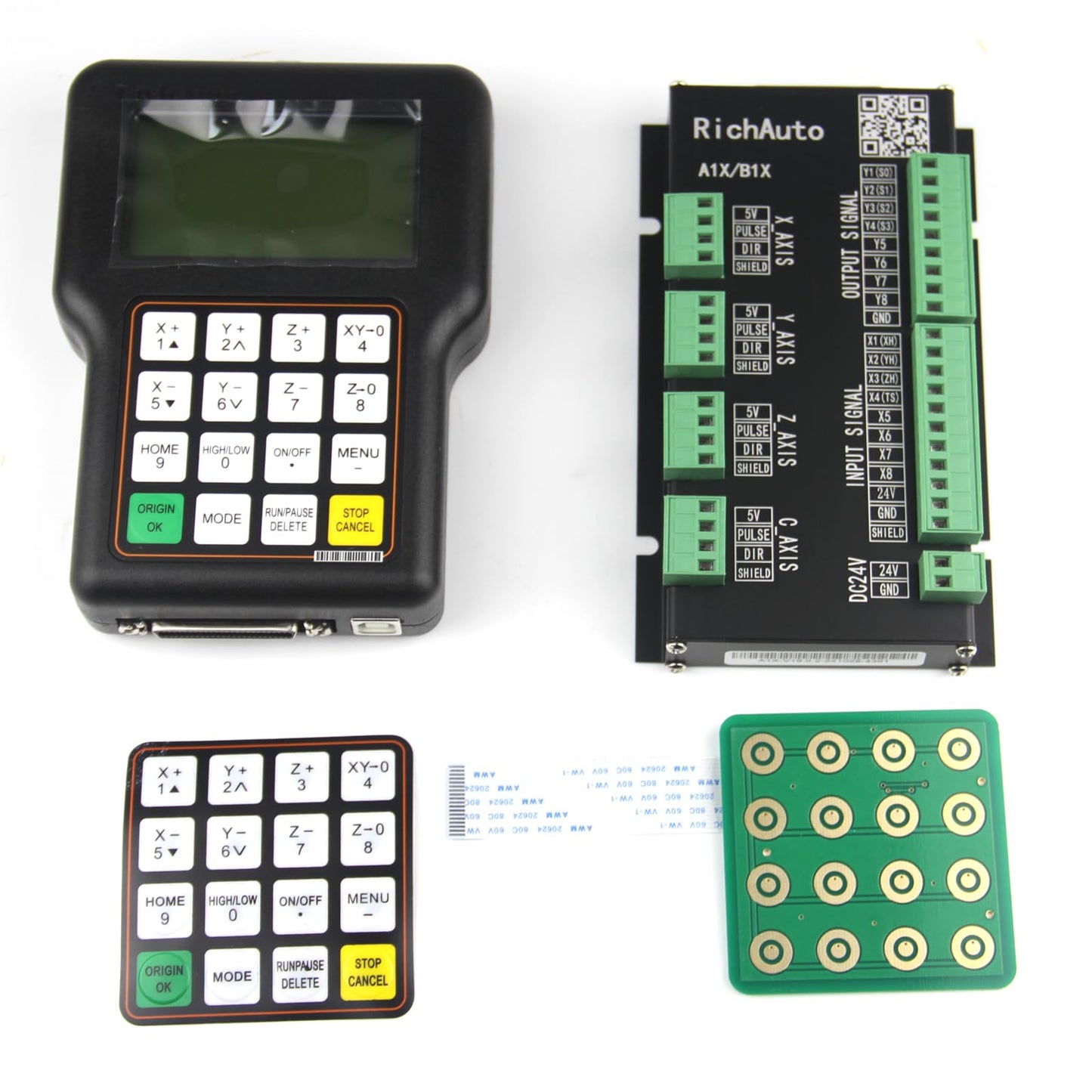 Richauto A11E CNC Controller DSP 3 Axis Motion Control System for CNC Router, Engraver, Cutting Machine, Compatible with TYPE3, ARTCAM,UG Software,Mastercam,ProE.