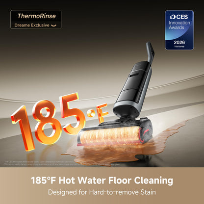 DREAME H15 Pro Heat Wet Dry Vacuum Cleaner, 185°F Hot Water Floor Cleaning, Cordless Vacuum Mop with GapFree AI Robotic Arm, 22KPa Suction, 0 Hair Tangle, 212°F Self-Clean, 194°F Hot Air Drying