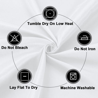PureFit 6 Pack Rectangle White Table Cloths 60 x 102 Inch for 6Ft Tables, Stain and Wrinkle Resistant Table Linens for Home Use, Wedding, Party, Banquet and Camping