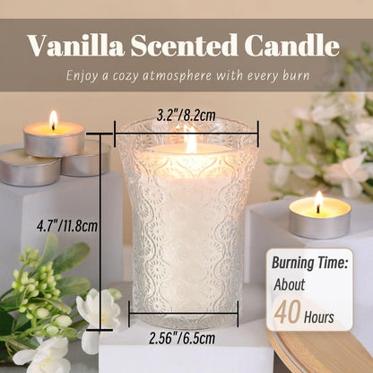 HAVITI Vanilla Sugar Scented Candle, Galentines Valentines Mother's Day Soy Jar Candles Gift for Men Women,8 OZ Aromatherapy Candles for Home Decor