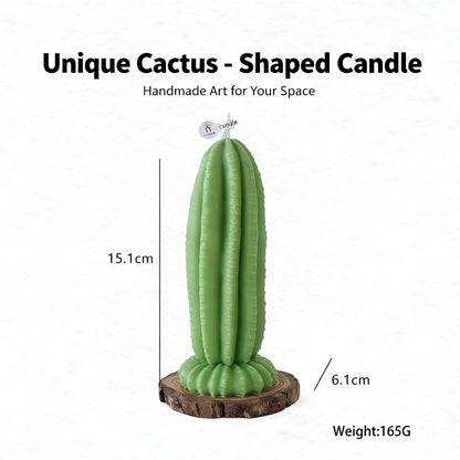 Cactus Shaped Scented Candle,Green Prickly Pear Soy Wax Decorative Candle with Floral Fragrance,Desert Theme Gift for Plant Lovers,Home Decor & Relaxation Moments