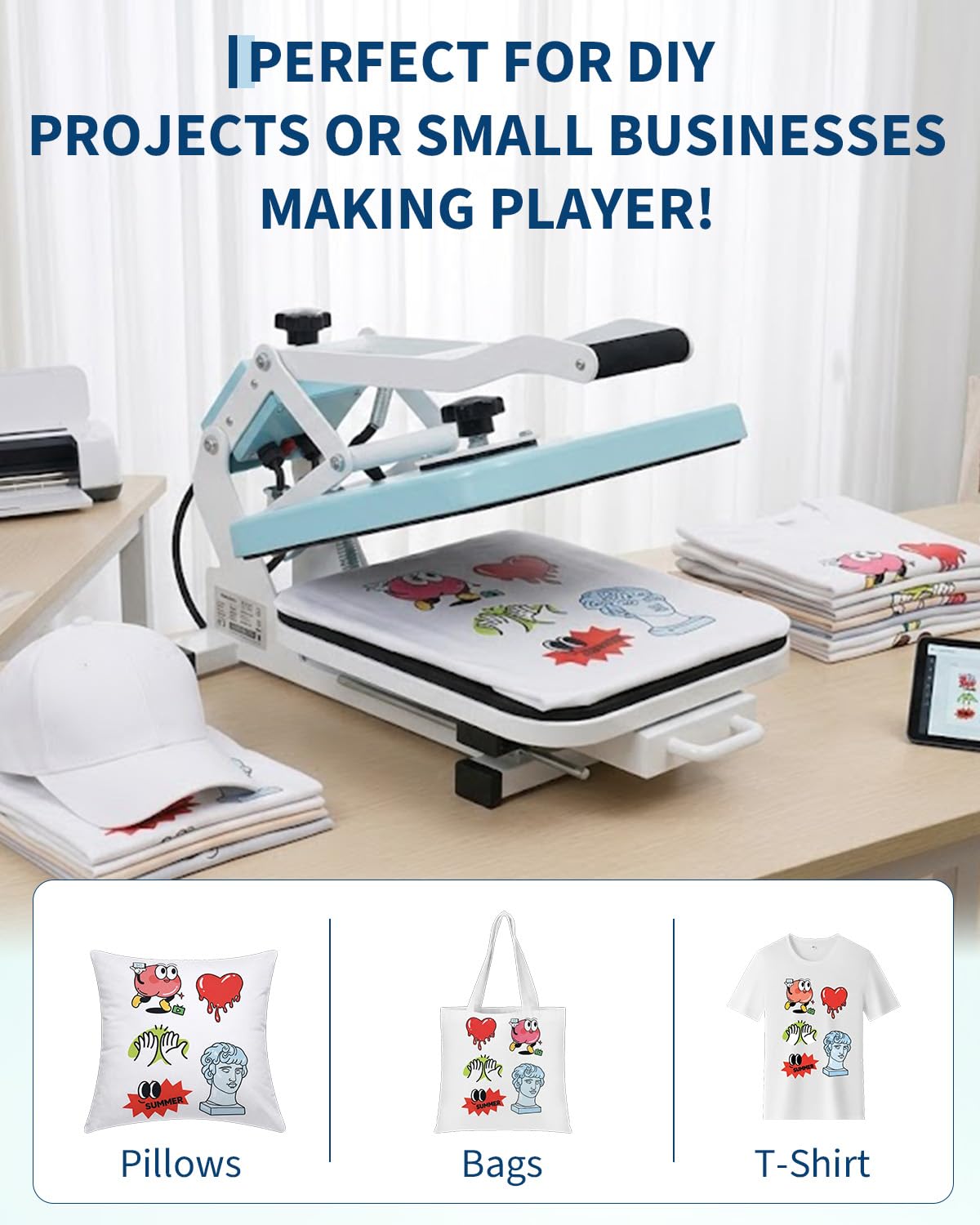 Garvee Heat Press 15x15, High Pressure Heat Press Machine for t Shirts, Slide Out Professional Heat Press for Sublimation, Vinyl, Industrial Digital Heat Transfer Machine for t-Shirt