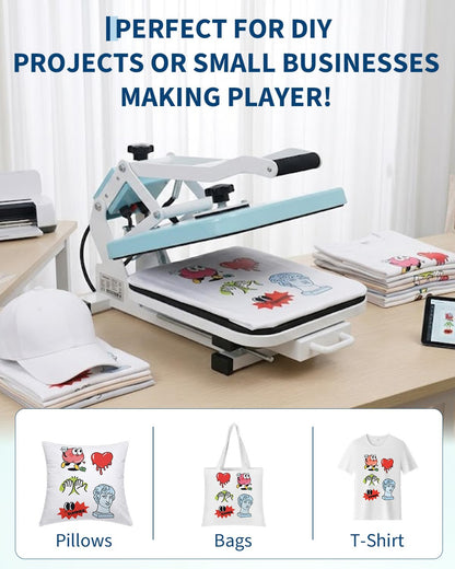 Garvee Heat Press 15x15, High Pressure Heat Press Machine for t Shirts, Slide Out Professional Heat Press for Sublimation, Vinyl, Industrial Digital Heat Transfer Machine for t-Shirt