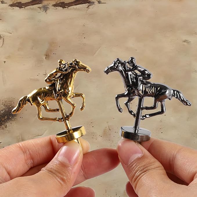 HOROW Horse Racing Board Game Solid Wood Horse Race Card and Dice Board Game Luxury Edition Set with 11 Metal Horses100 Poker Chips2 Dices and 2 Boxes of Cards