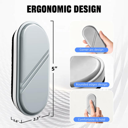 FUNISKETCH Dry Erase Eraser, Detachable Magnetic White Board Erasers - 4 Pack,Glass Board Glass Whiteboard Eraser for Office and School Supplies (Gray)