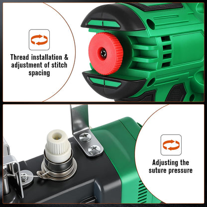Cordless Bag Closing Machine with 2x3.0A Batteries, Brushless Motor, Battery Bag Sewing Machine Portable Bag Closer Stitcher Packing Machine for Feed Sacks, Rice Bags, Burlap Sack