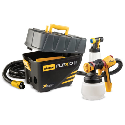 Wagner Spraytech 0529091 FLEXiO 5000 Stationary HVLP Paint Sprayer, Sprays Unthinned Latex & C900038.M Large Spray Shelter with Built-in Floor & Screen, Portable Paint Booth for DIY Spray Painting