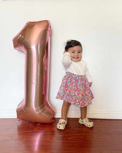 Rose Gold Number Balloon 40 Inch, 0 Number Balloons, 10 20 30 40 50 Numbers Balloon Birthday Decorations, Party Supplies for Women Men